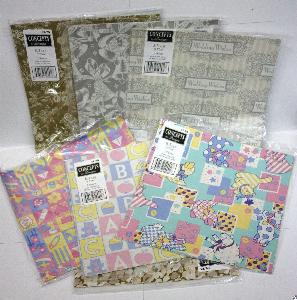 ASSORTED WEDDING & BABY FLAT WRAPPING PAPER - PP $1.75 EACH